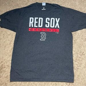 Fanatics Red Sox Baseball Crew Neck Short Sleeve T-Shirt Size Large Dark Grey